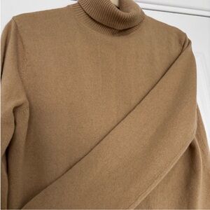 Camel Turtleneck Sweater - Women